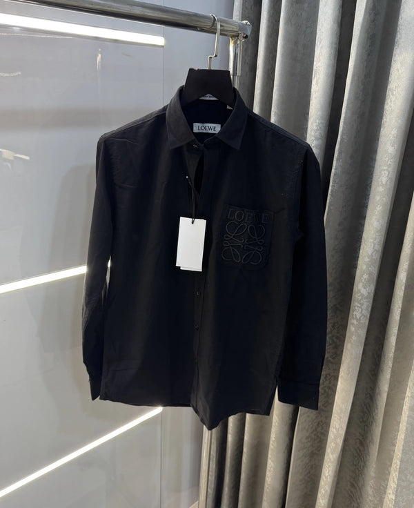 loewe Black Embroidry Logo Premium Shirt