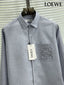loewe Sky Blue Embroidry Logo Premium Shirt