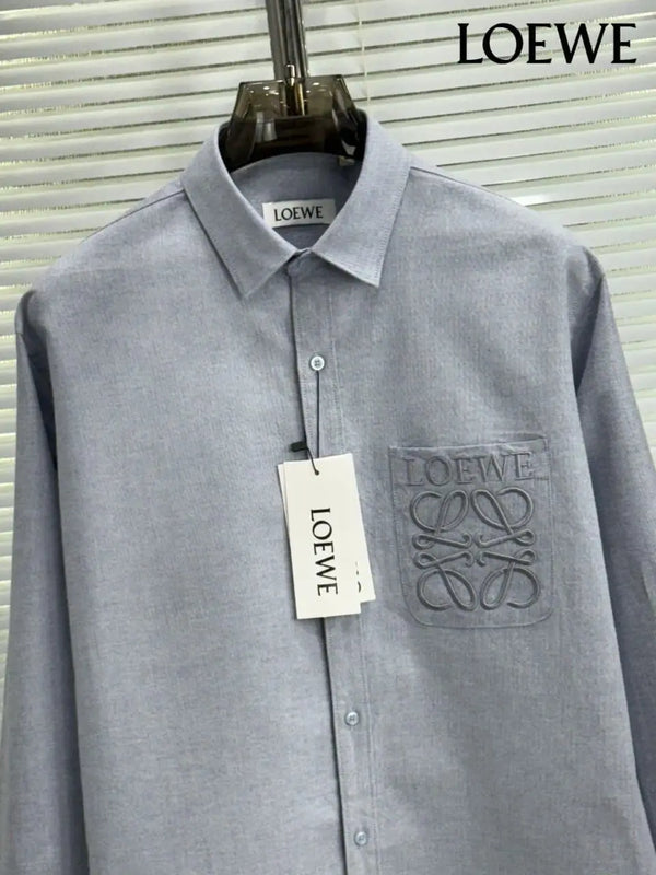 loewe Sky Blue Embroidry Logo Premium Shirt