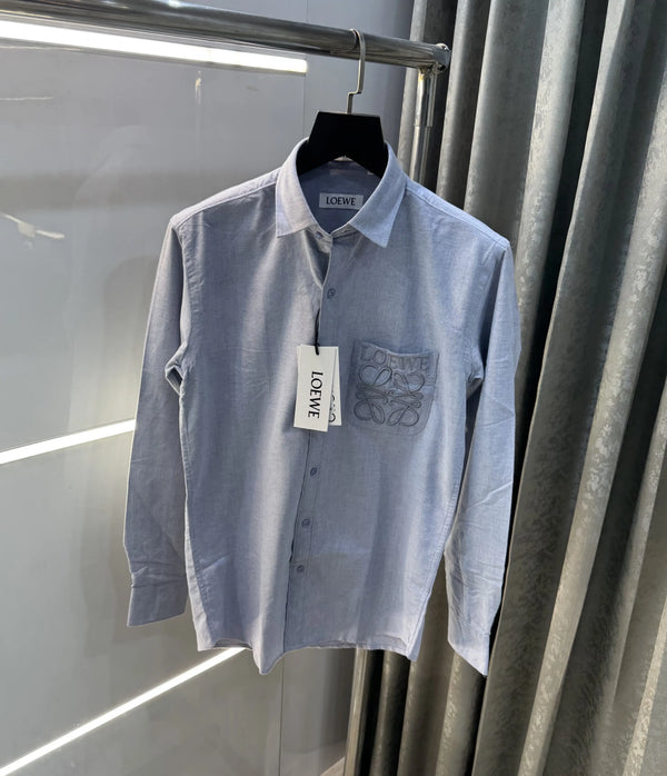 loewe Sky Blue Embroidry Logo Premium Shirt