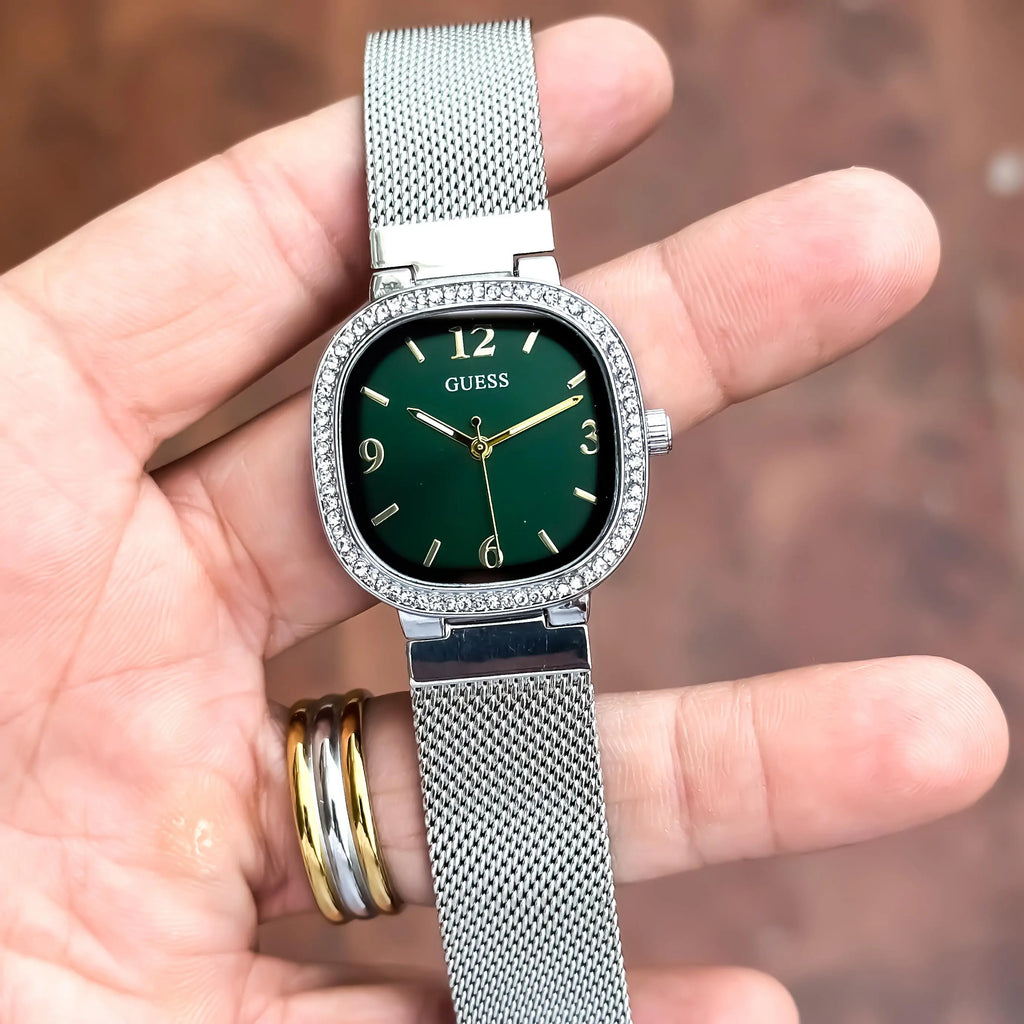 GUESS LADIES_SILVER_GREEN