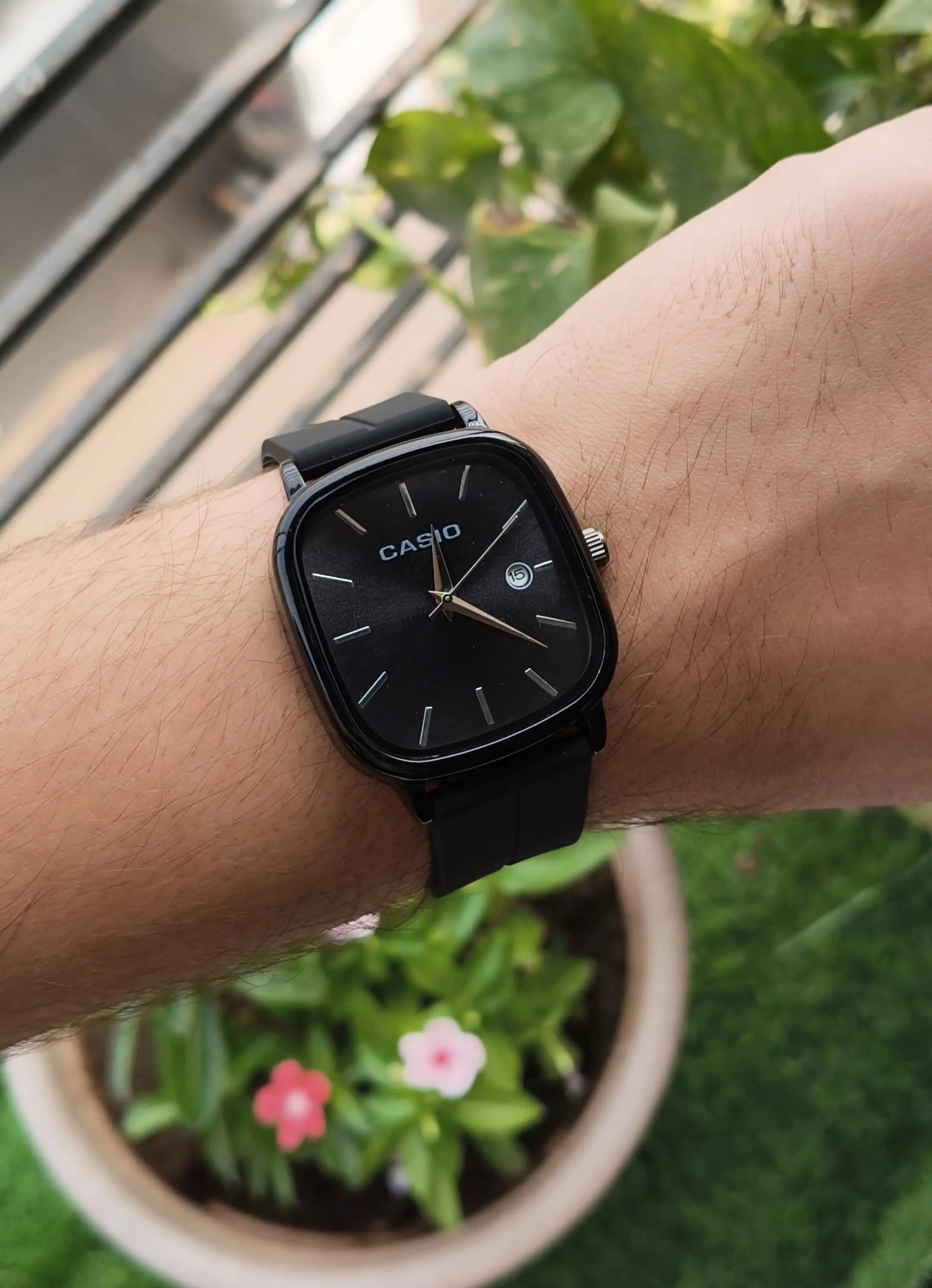 Casio Oval Silicone Strap Black