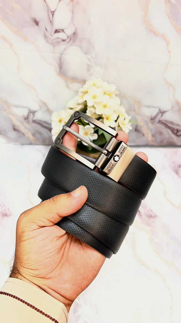 MONT_BLANC PREMIUM QUALITY IMPORTED REVERSIBLE BELT WITH OG BOX MB-805
