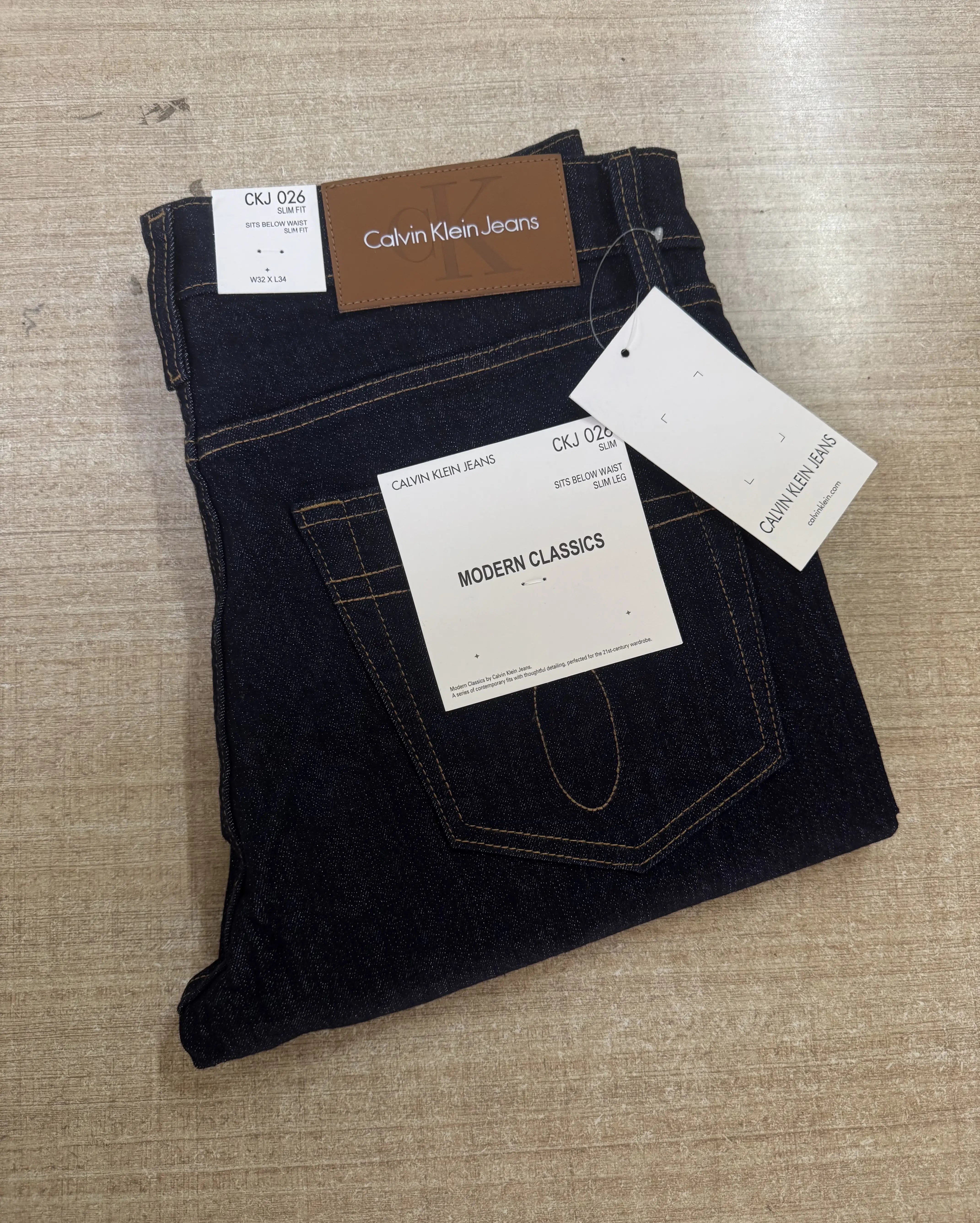 Calvin  Klein Navy Raw Wash Premium Classic Denin Secondary image
