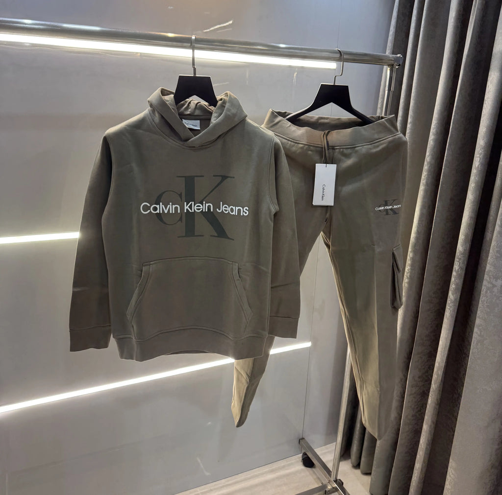 Calvin  Klein Olive Premium Classic Tracksuit