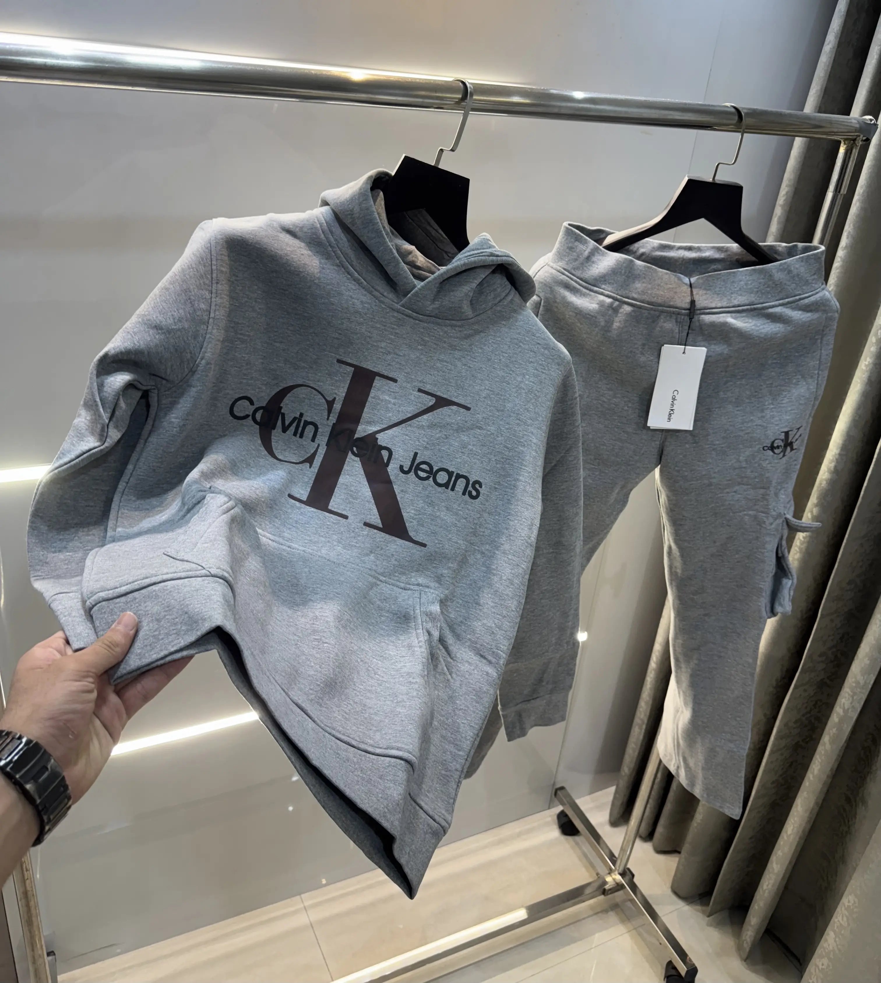 Calvin  Klein Grey Premium Classic Tracksuit Secondary image