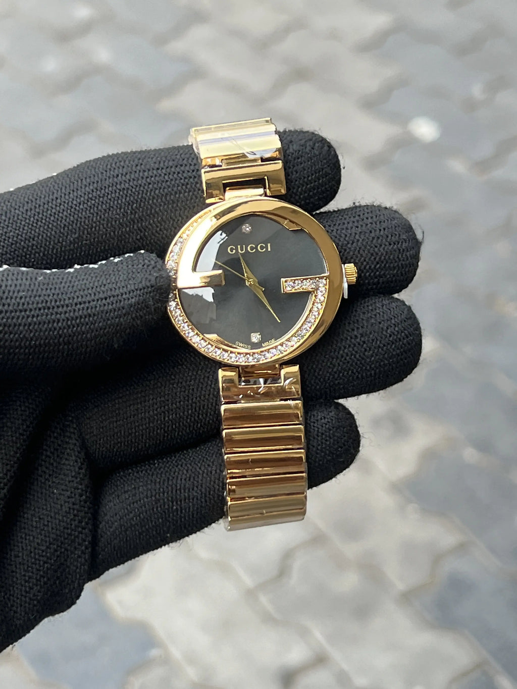 Gucci Diamond Gold Black