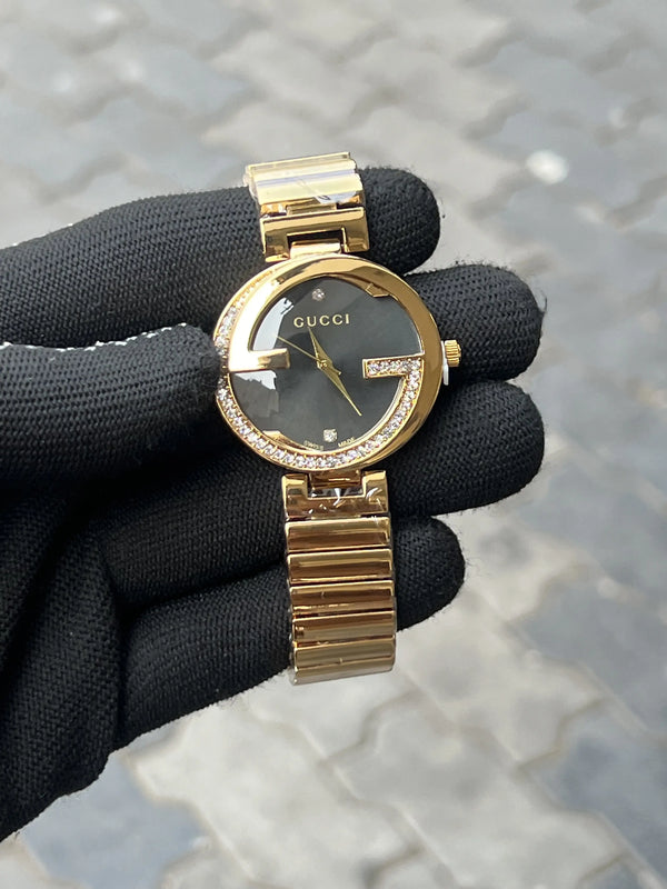 Gucci Diamond Gold Black