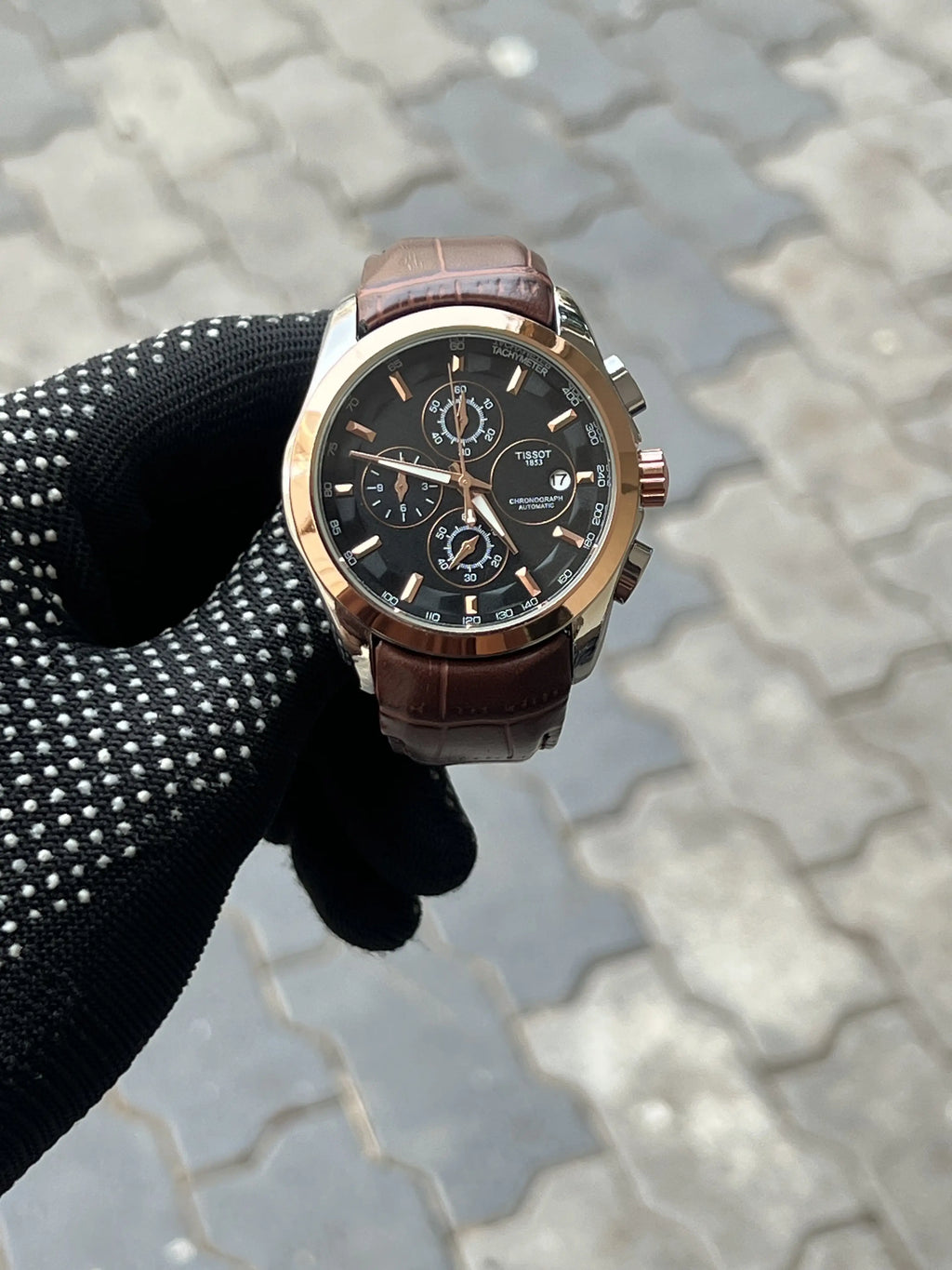 Tissot 1853 Belt Courtier Brown Copper Black