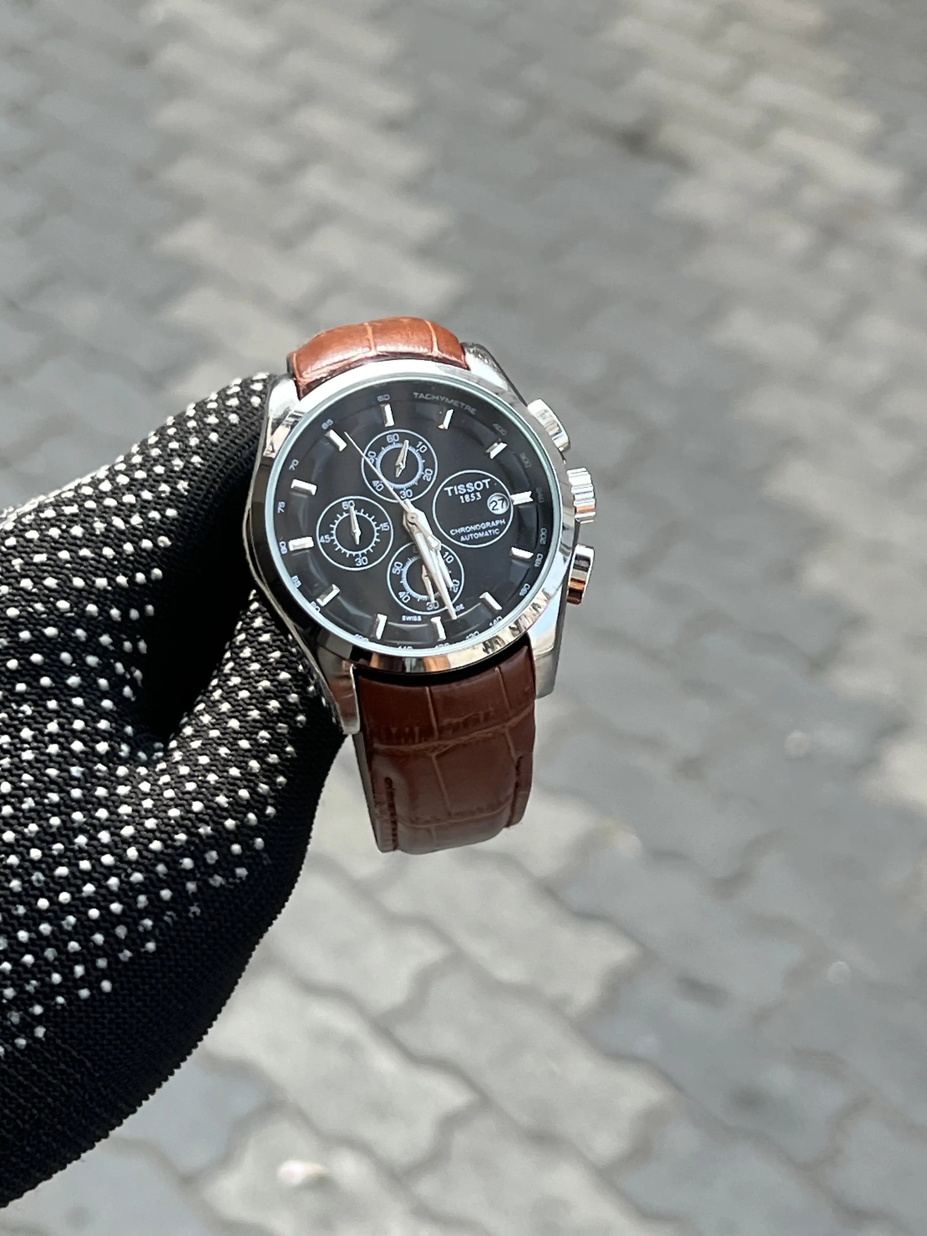 Tissot 1853 Belt Brown Black Silver Main image