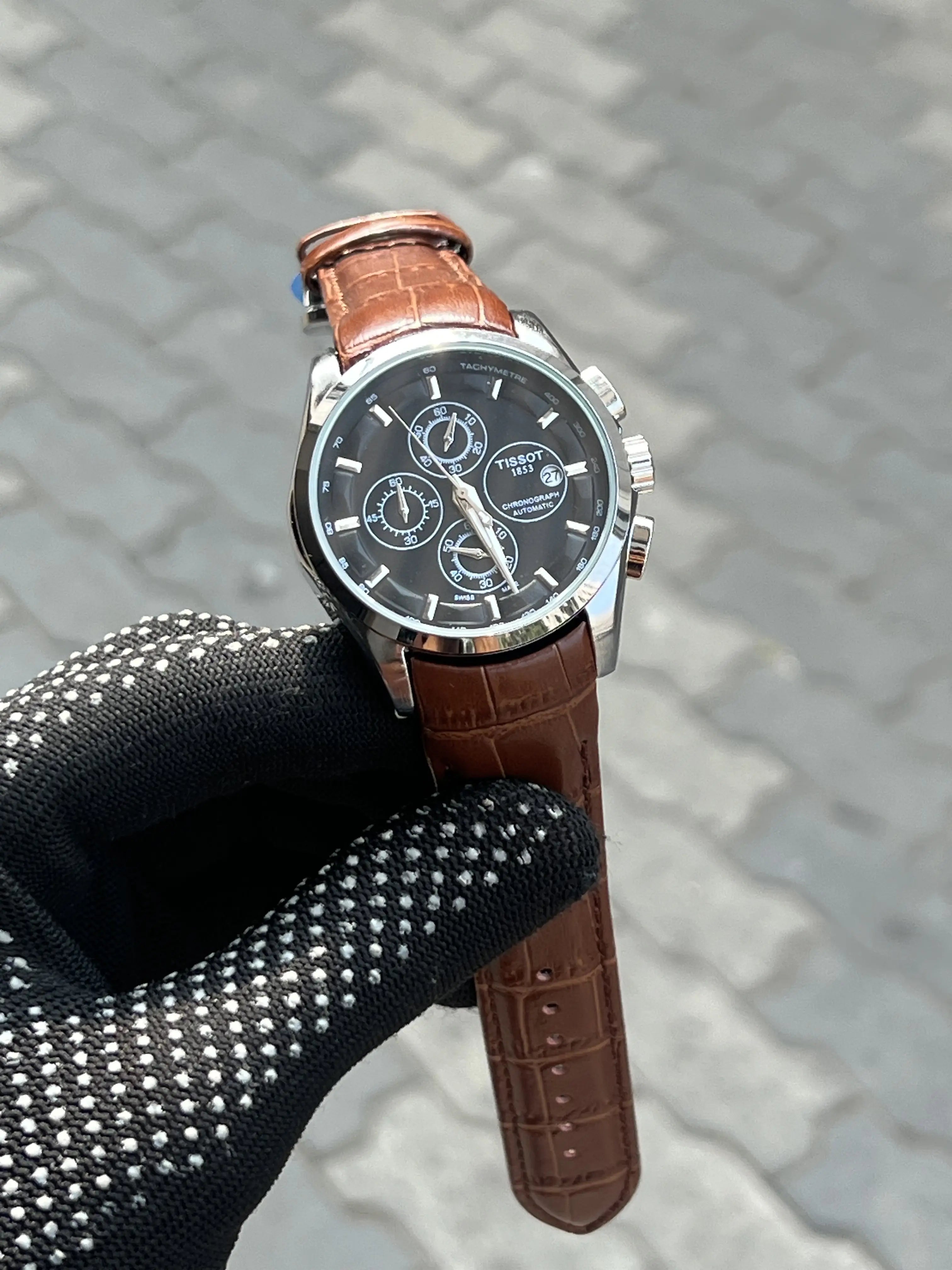 Tissot 1853 Belt Brown Black Silver Secondary image