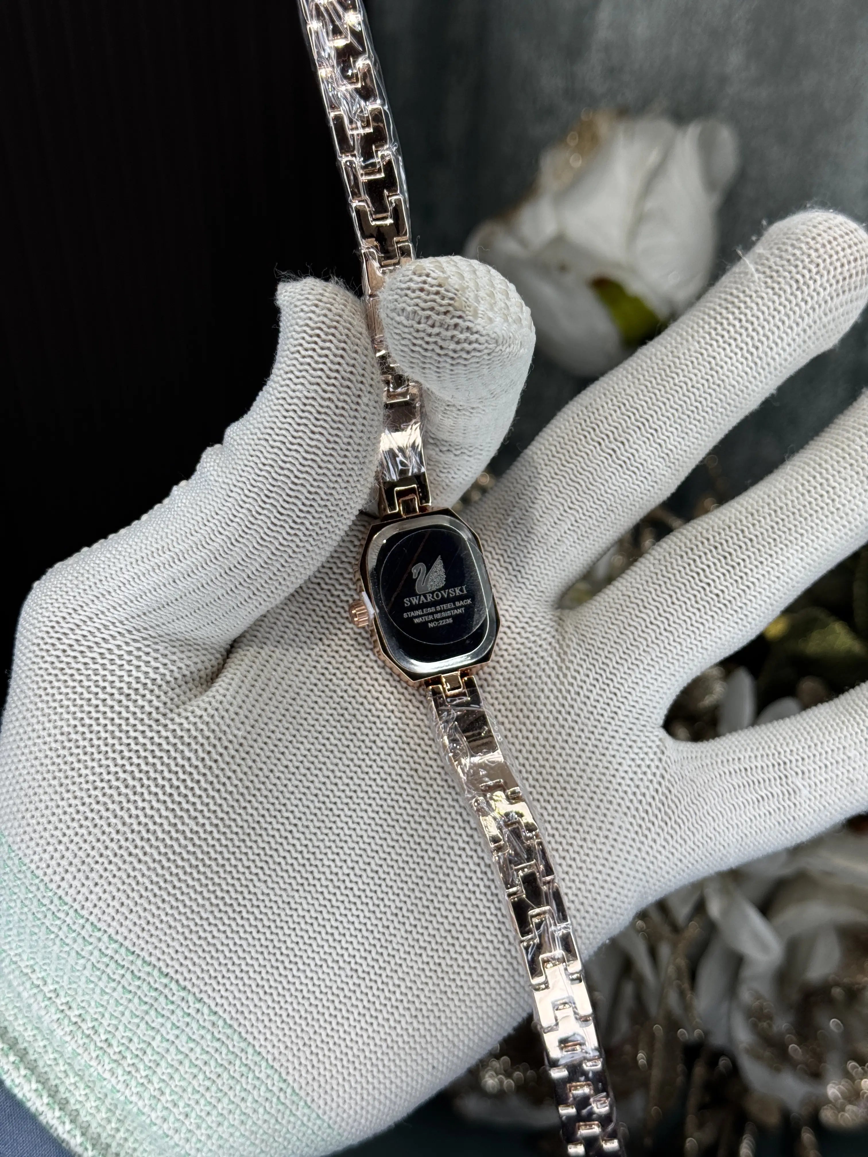 Swarovsk i Dextera Rose Gold Black Premium Watch