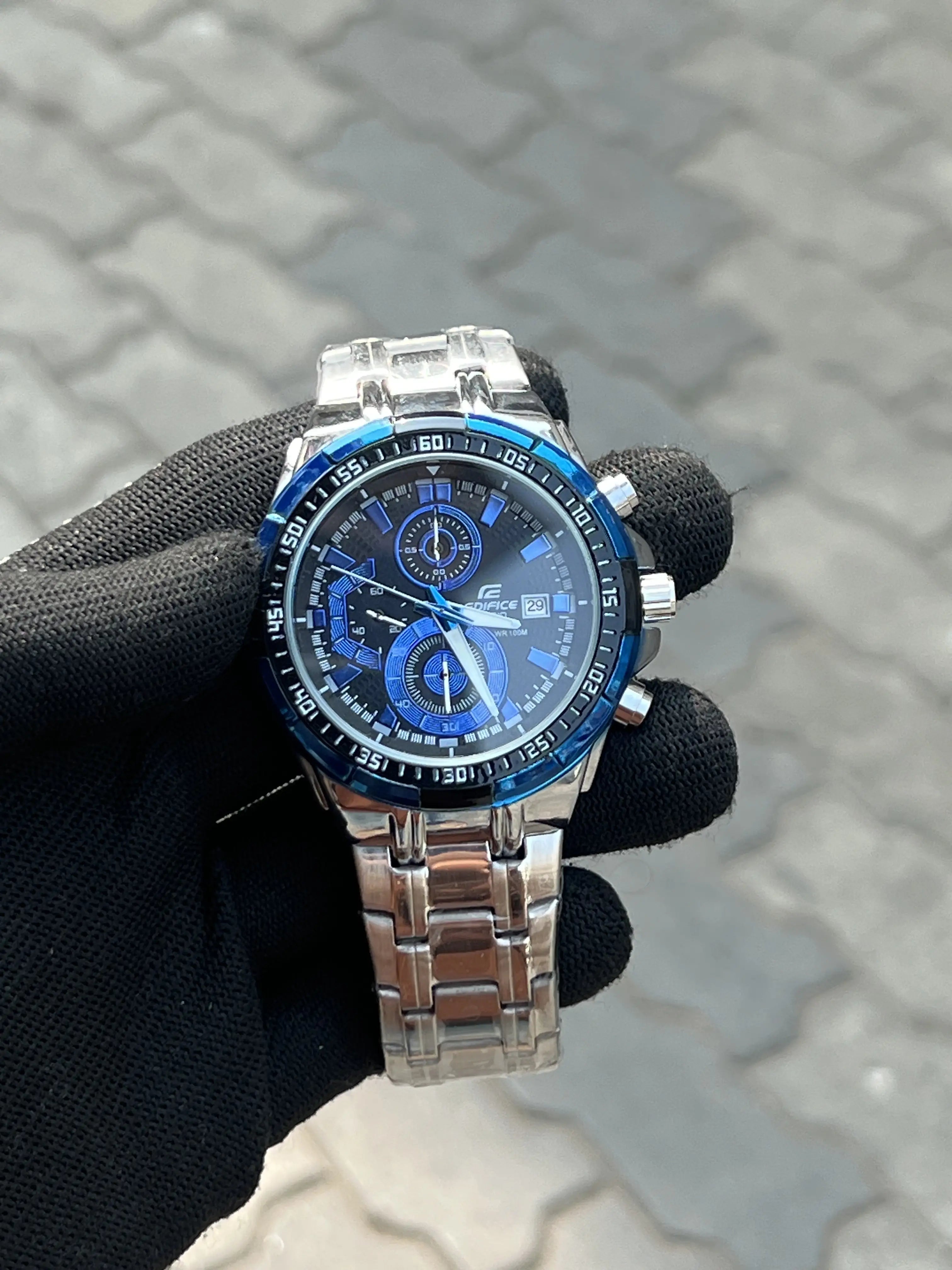 Edifice Casio Silver Blue