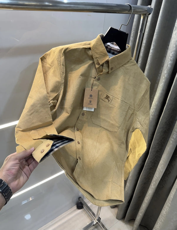 Burberr y Beige Classic Premium Cord Shirt
