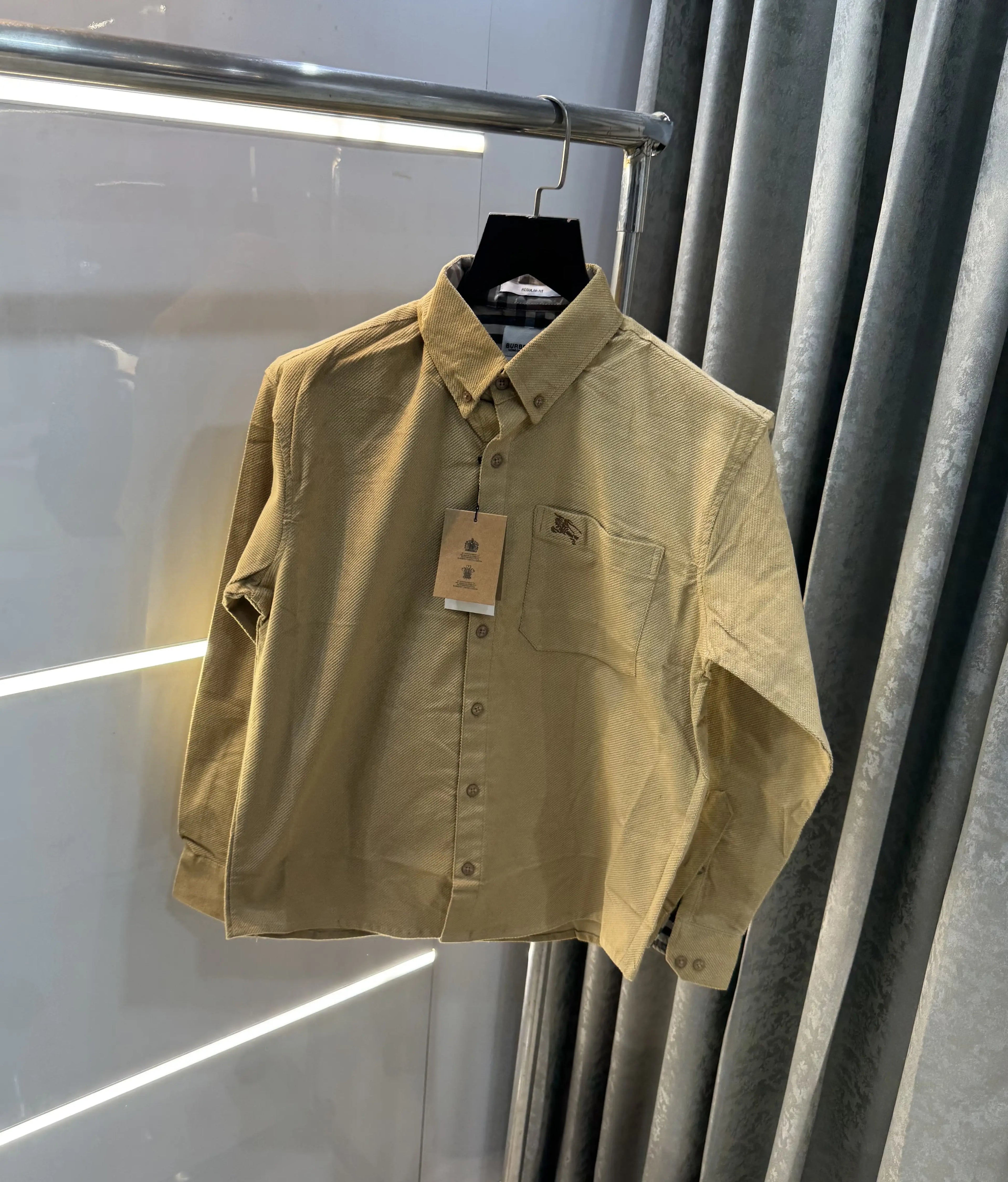 Burberr y Beige Classic Premium Cord Shirt