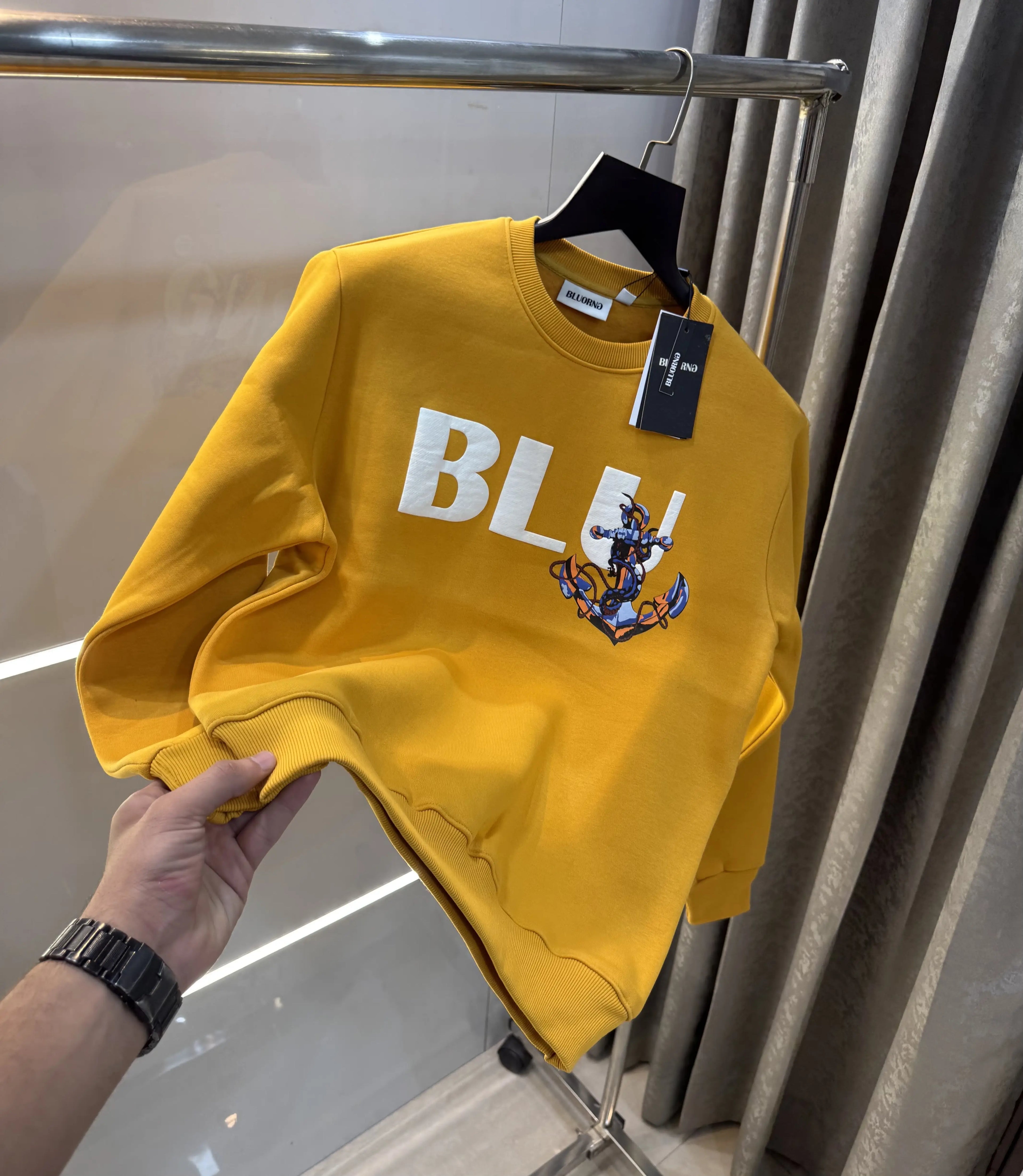 Bluorang Mango Logo Back Print Premium Sweatshirt