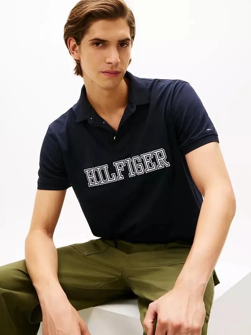 Tommy  Hilfiger Navy Blue Logo Work Premium Polo T-Shirt Secondary image