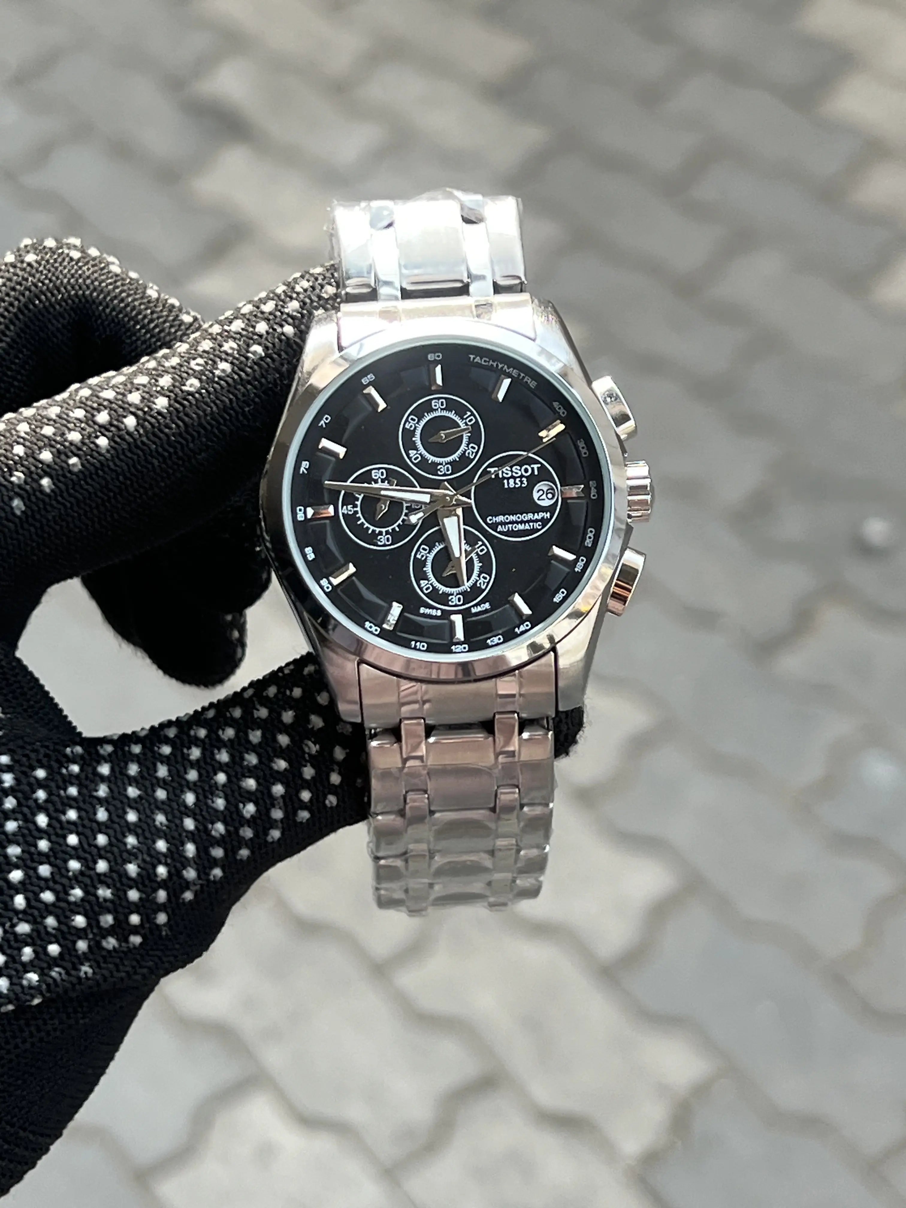 Tissot 1853 Chain Courtier Silver Black
