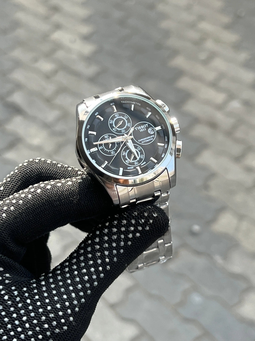 Tissot 1853 Chain Courtier Silver Black