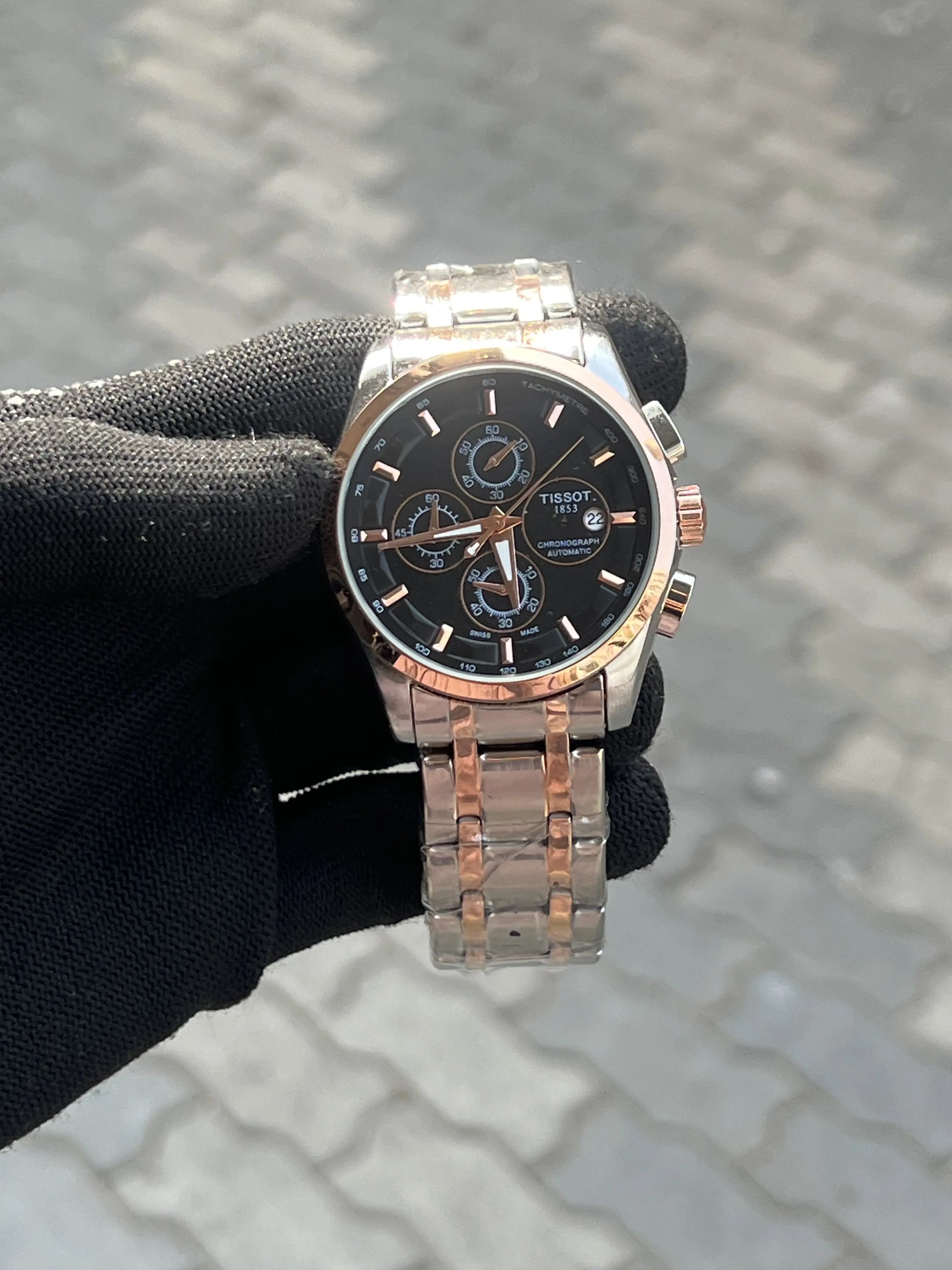 Tissot 1853 Chain Courtier Two Tone Black