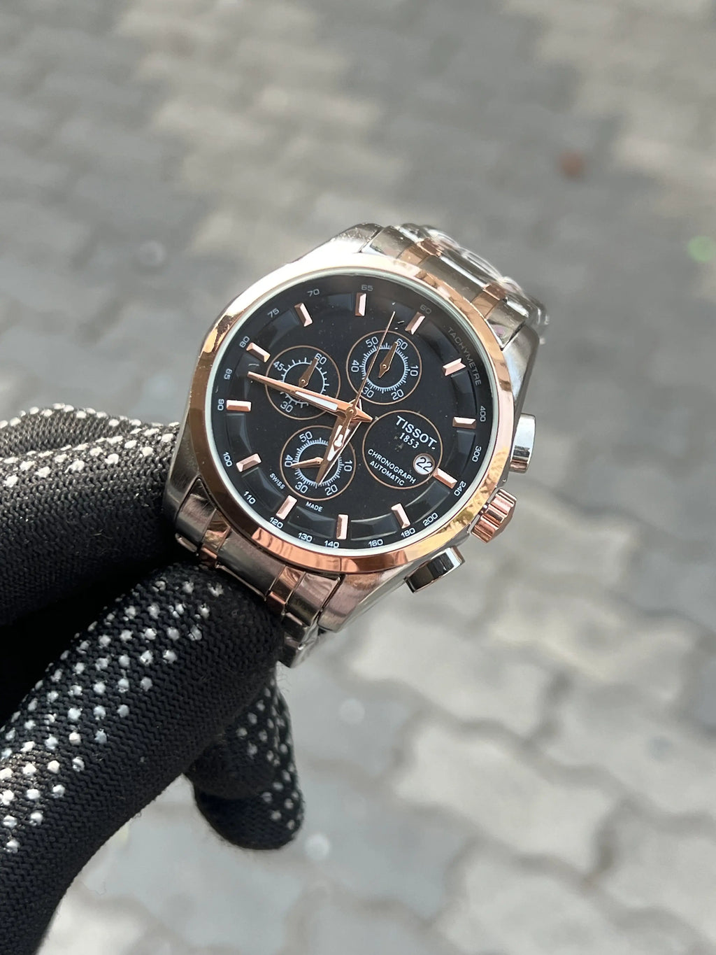 Tissot 1853 Chain Courtier Two Tone Black