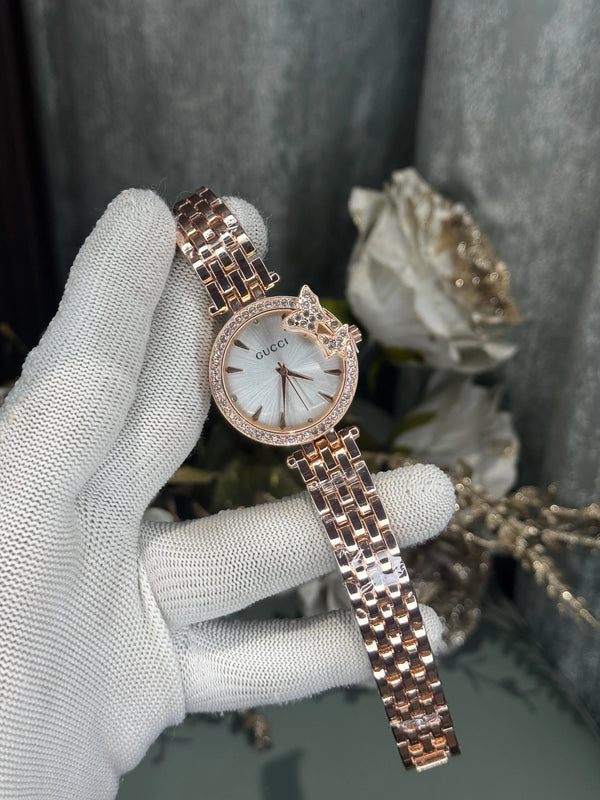 Gucci Copper White Premium Ladies watch
