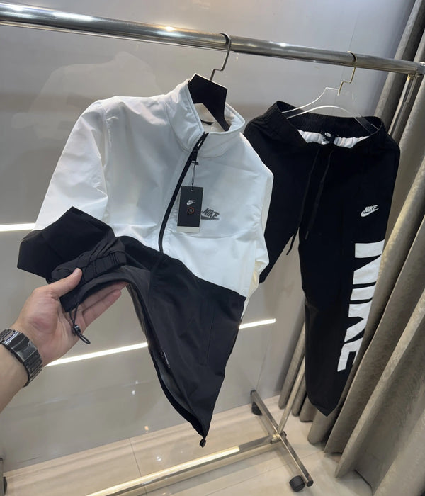 Nike White Black Logo Work Premium Tracksuit