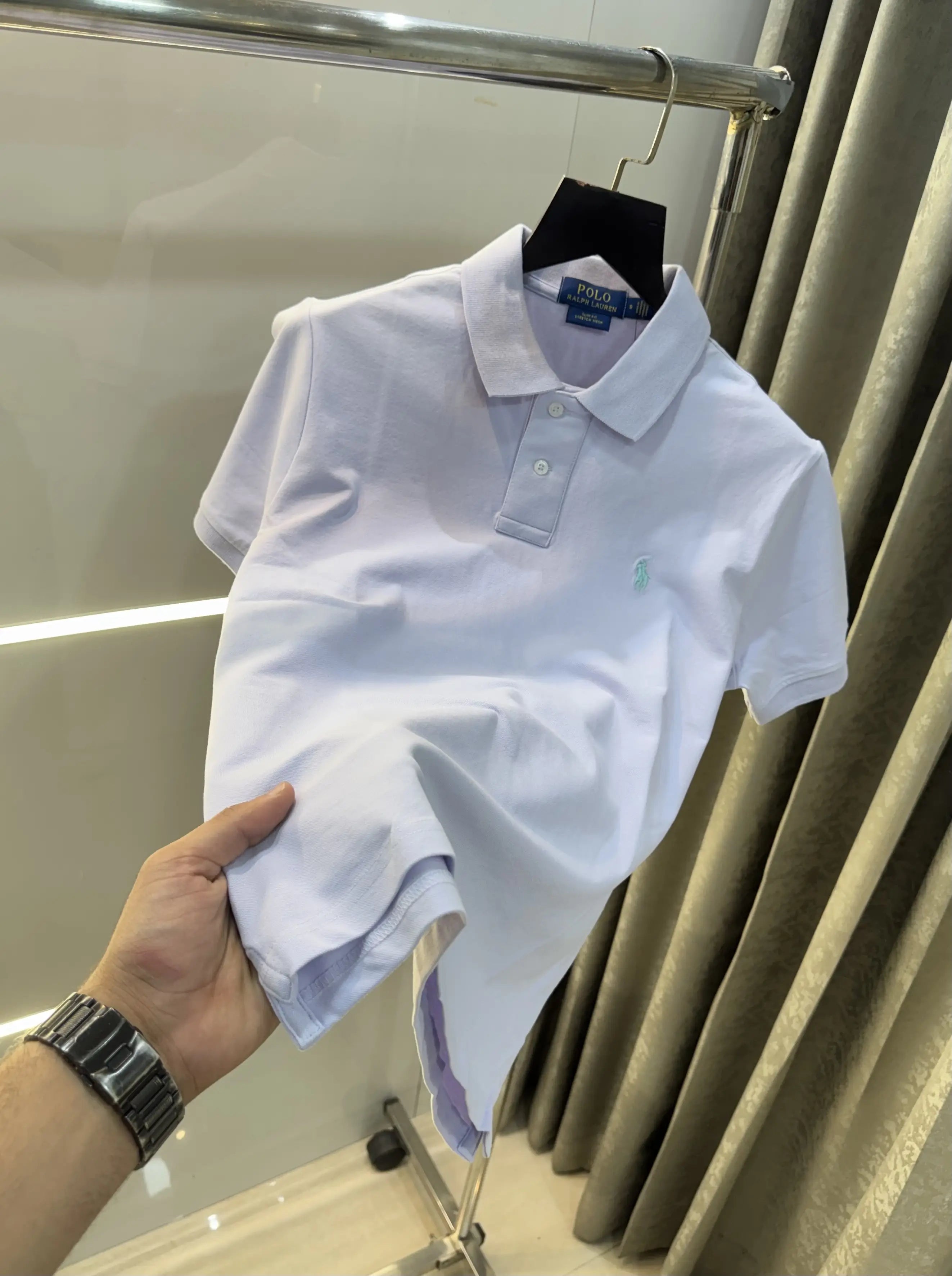 Ralph Lauren Purple Embroidery Logo premium Polo T-shirt Secondary image