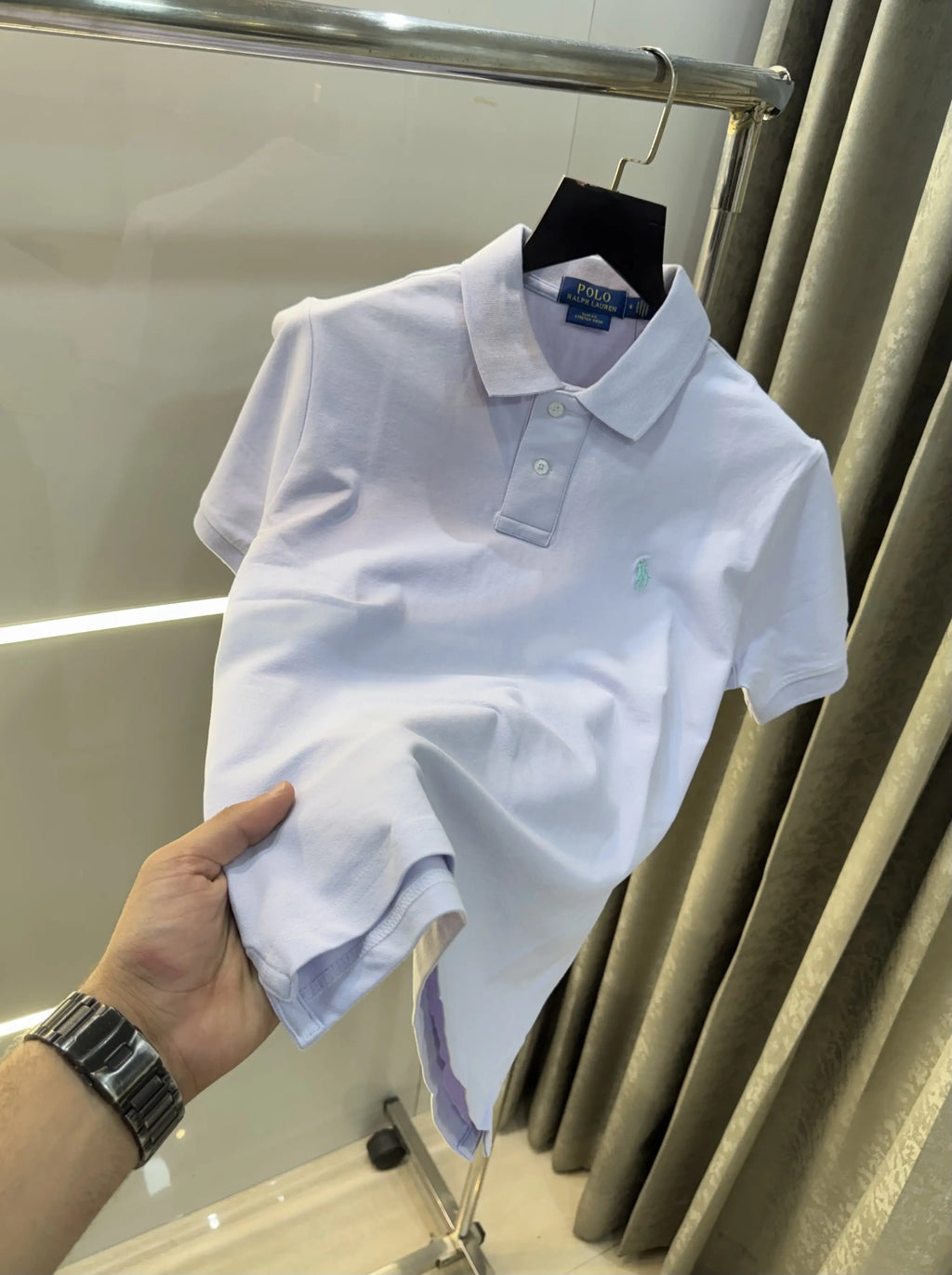 Ralph Lauren Purple Embroidery Logo premium Polo T-shirt