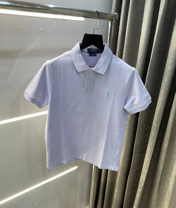 Ralph Lauren Purple Embroidery Logo premium Polo T-shirt