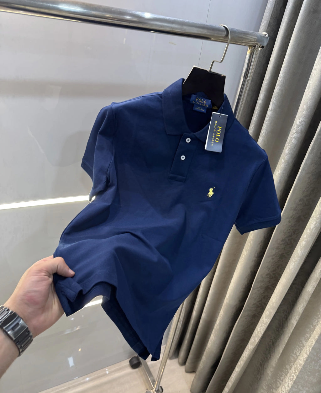 Ralph Lauren Petrol Blue Embroidery Logo premium Polo T-shirt
