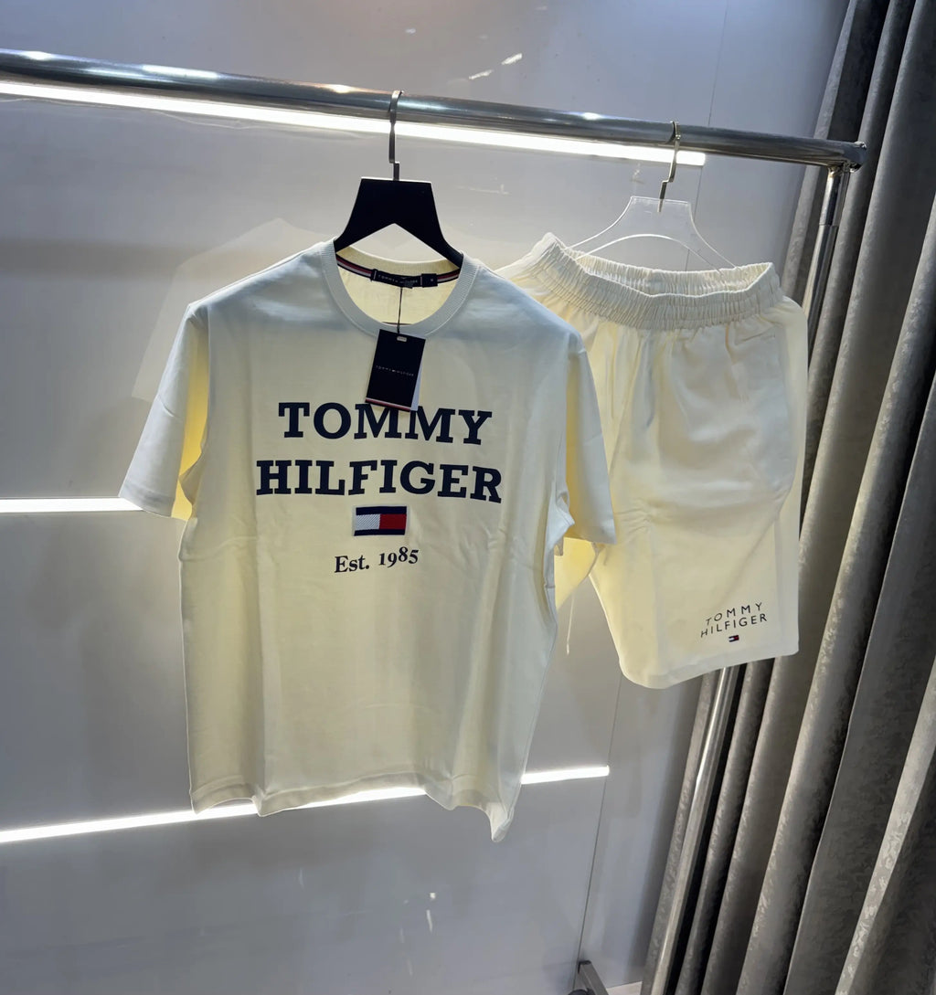 Tommy Hilfiger Cream Logo Work Premium Classic Cord Set
