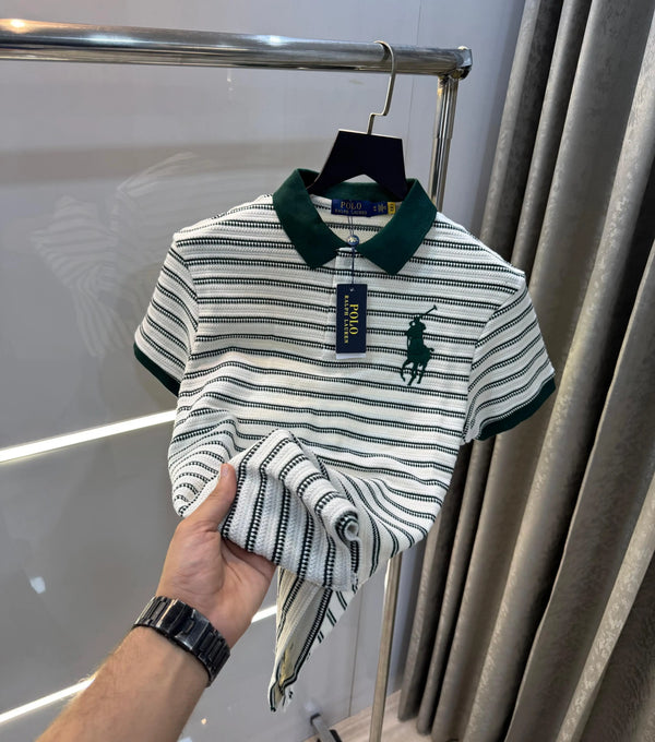Ralph Laure n Olive Green Premium Knitted Polo T-Shirt