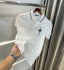 Balmai n Paris White Back Print Metal Logo Imported Polo T-Shirt