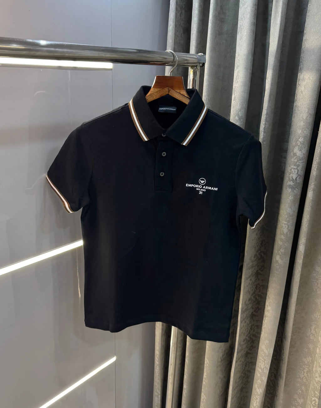 Emporio Arman i Black Premium Polo T-Shirt