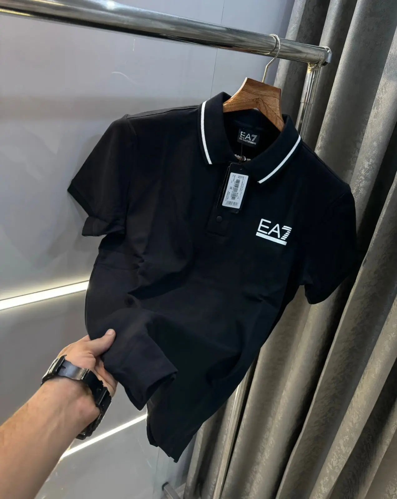 Emporio Arman i Black Premium Polo T-Shirt