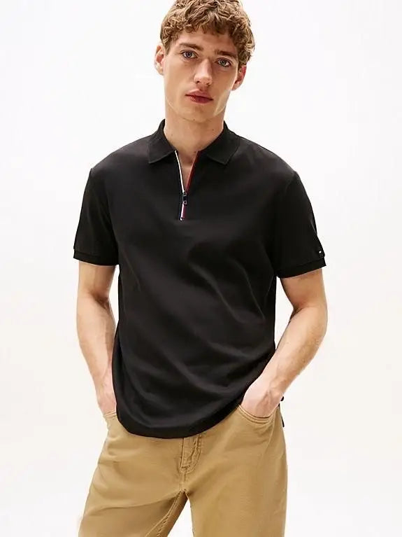 Tomm y Hilfiger Black Look Premium Polo T-Shirt