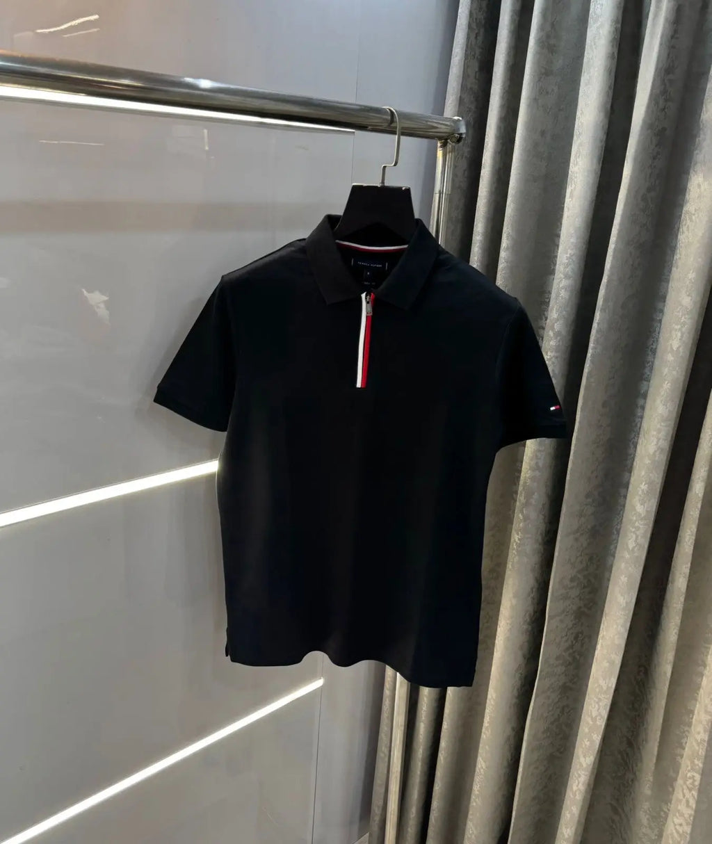 Tomm y Hilfiger Black Look Premium Polo T-Shirt