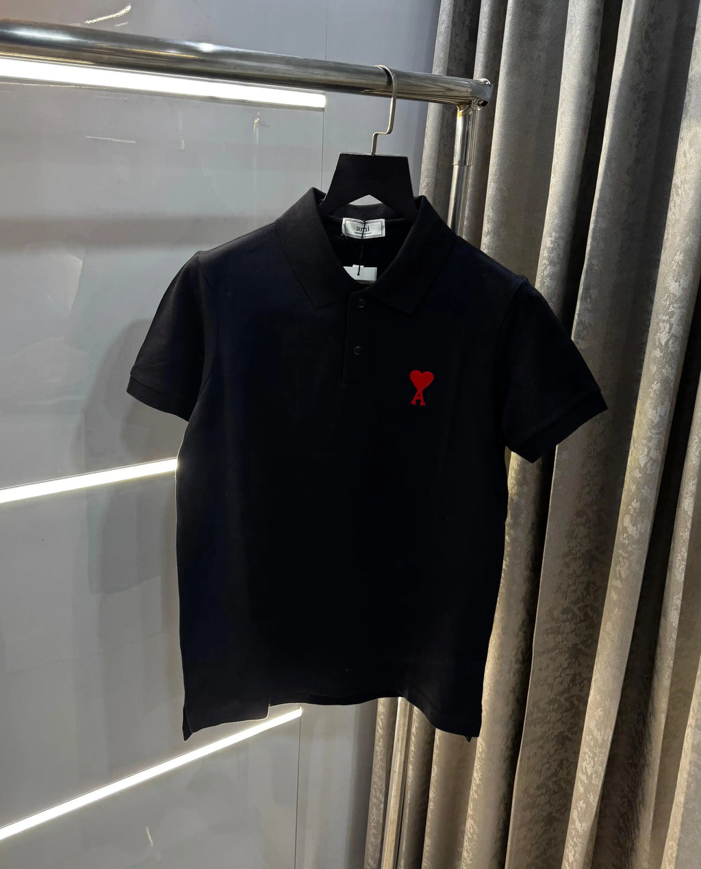 Ami paris Black Logo Print Premium Imported T-Shirt