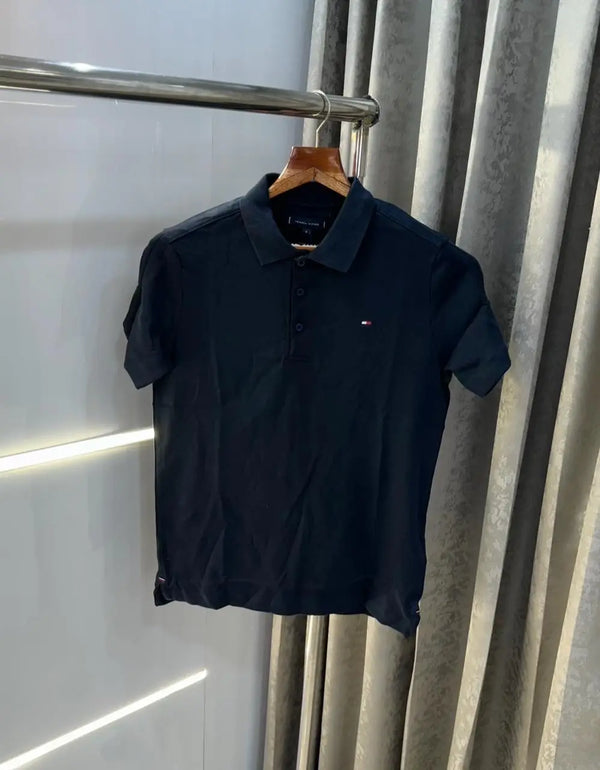 Tommy  Hilfiger Navy Blue Logo Work Premium Polo T-Shirt