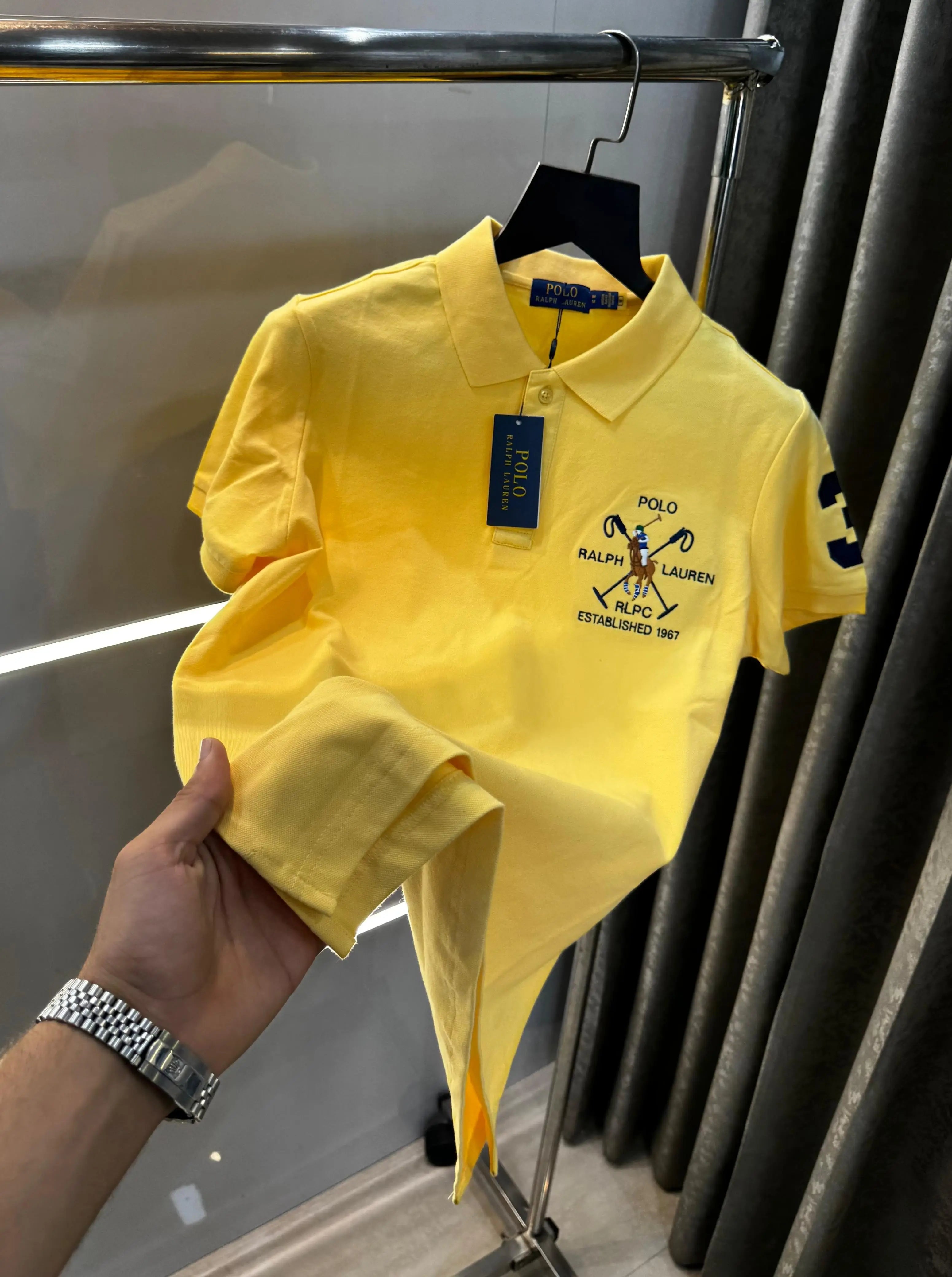 Ralph Laure n yellow Embroidery Logo Premium Polo T-Shirt