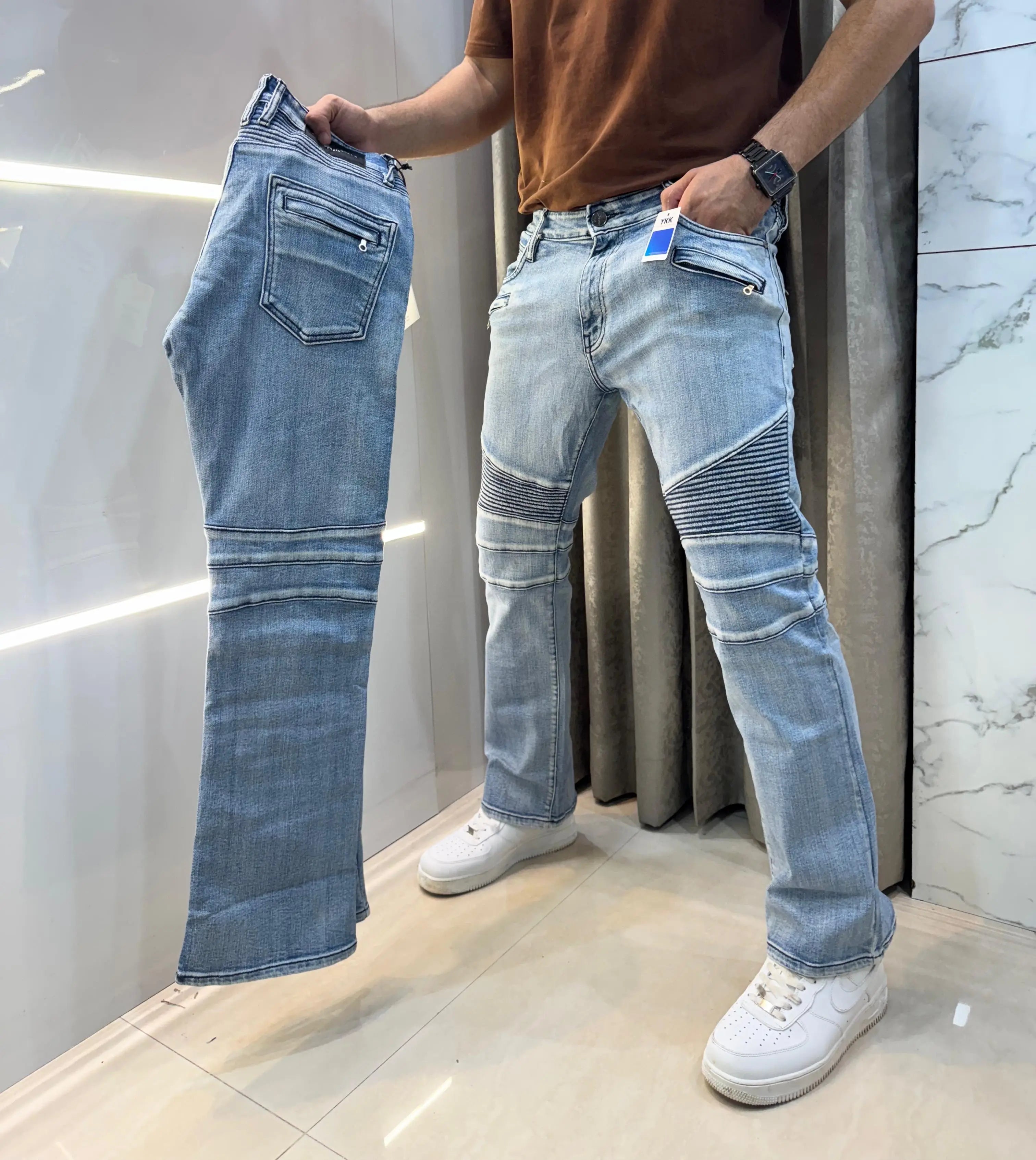 Balmai n Paris sky  Blue Imported Rider Designer Denim