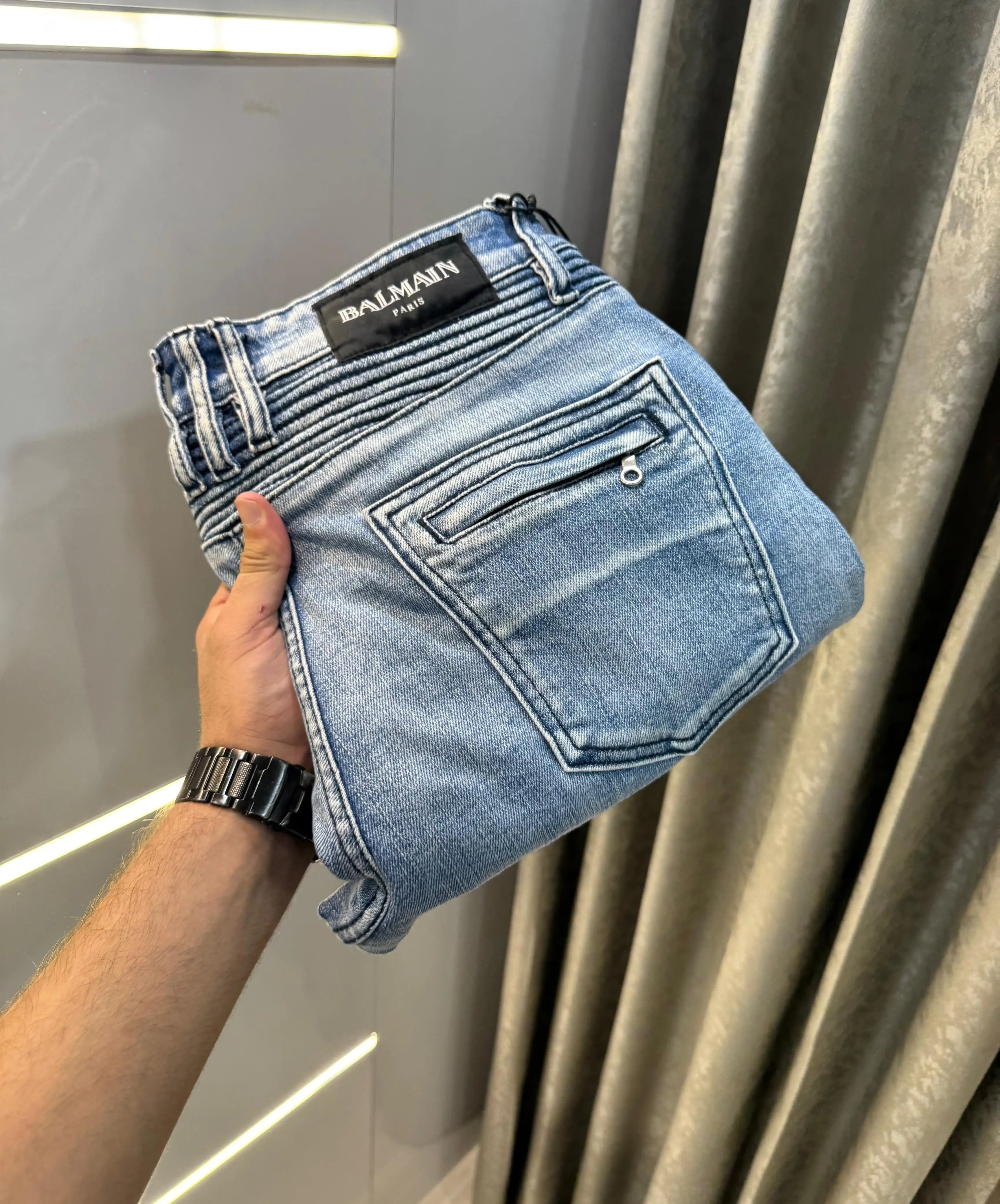 Balmai n Paris sky  Blue Imported Rider Designer Denim