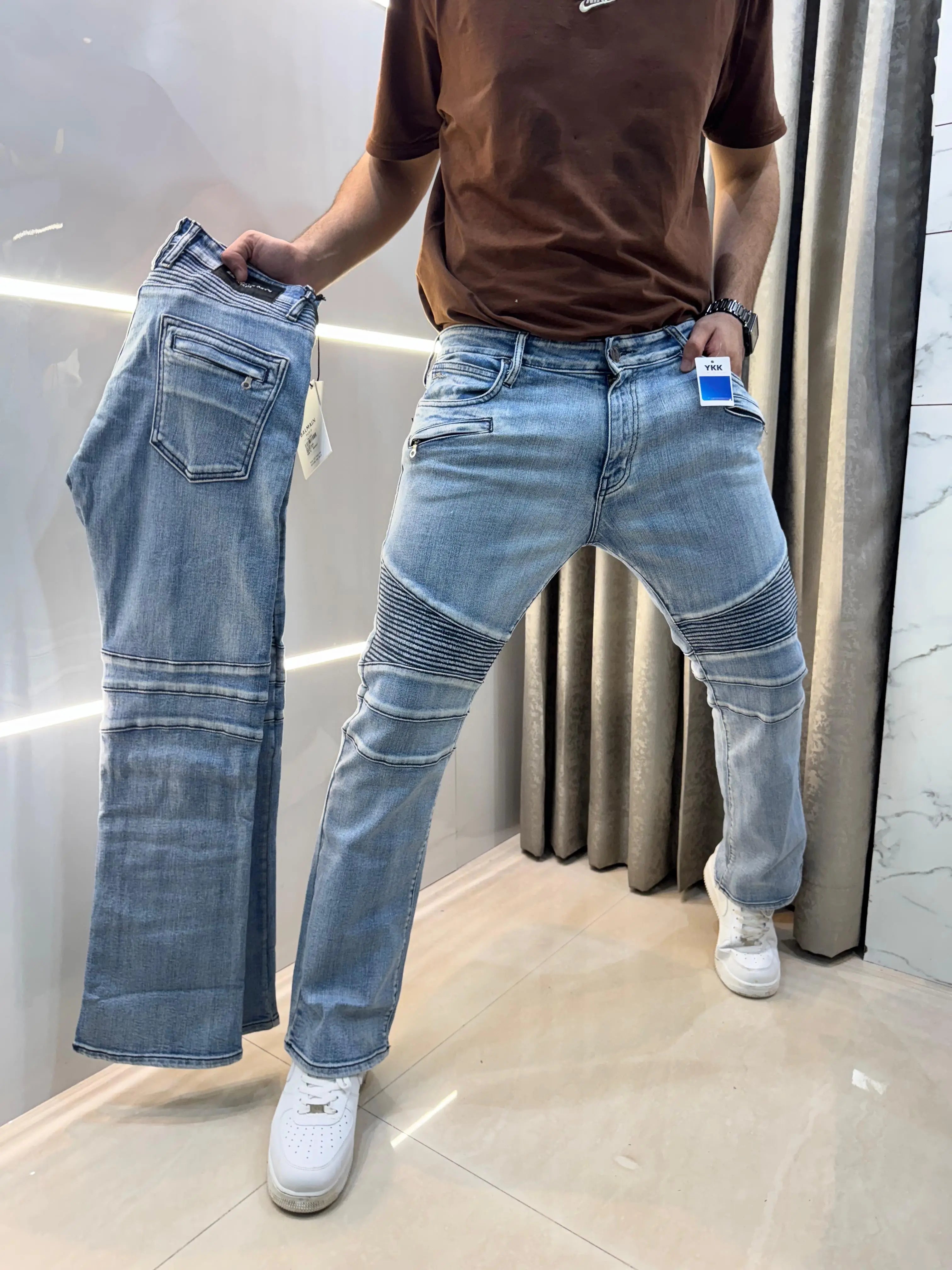 Balmai n Paris sky  Blue Imported Rider Designer Denim