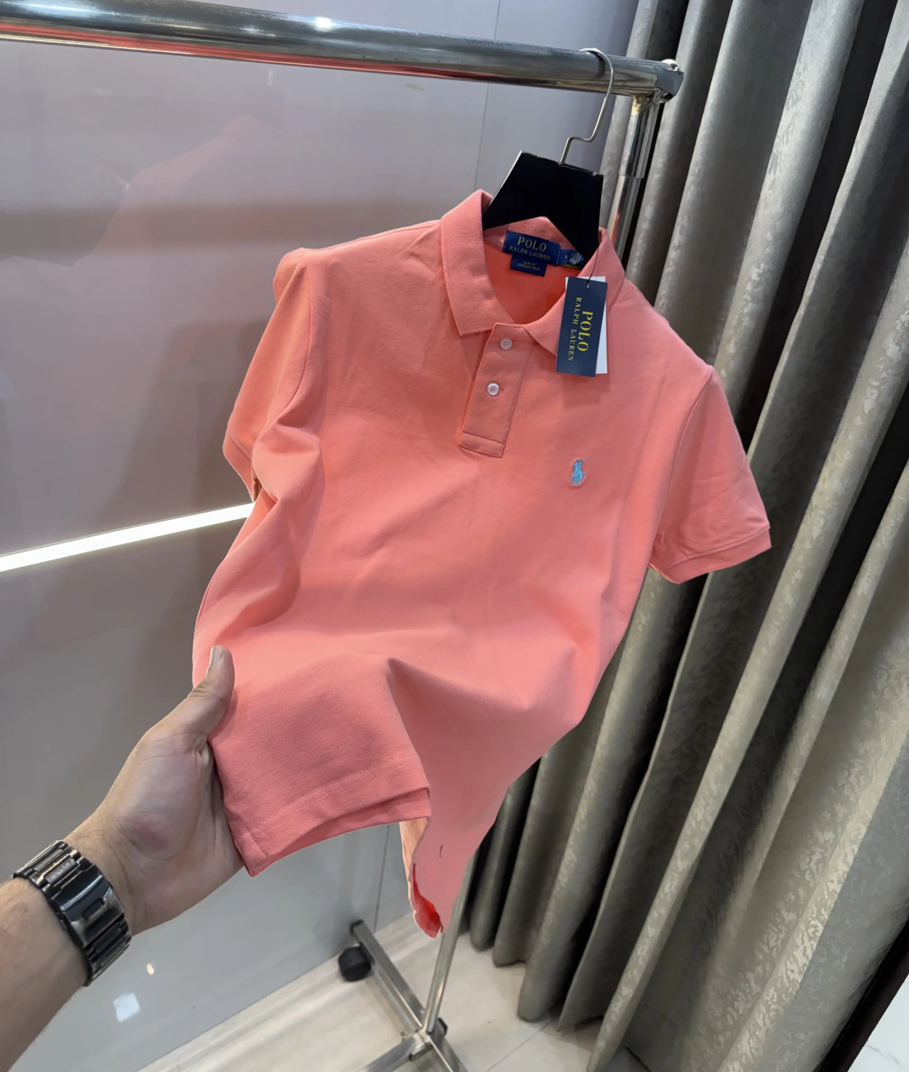 Ralph Lauren Pink Embroidery Logo premium Polo T-shirt Main image