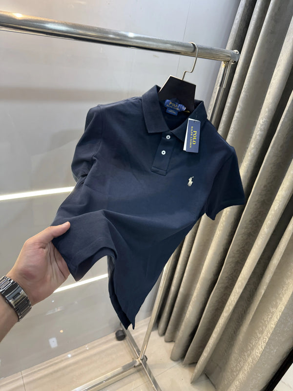 Ralph Lauren Navy Blue Embroidery Logo premium Polo T-shirt