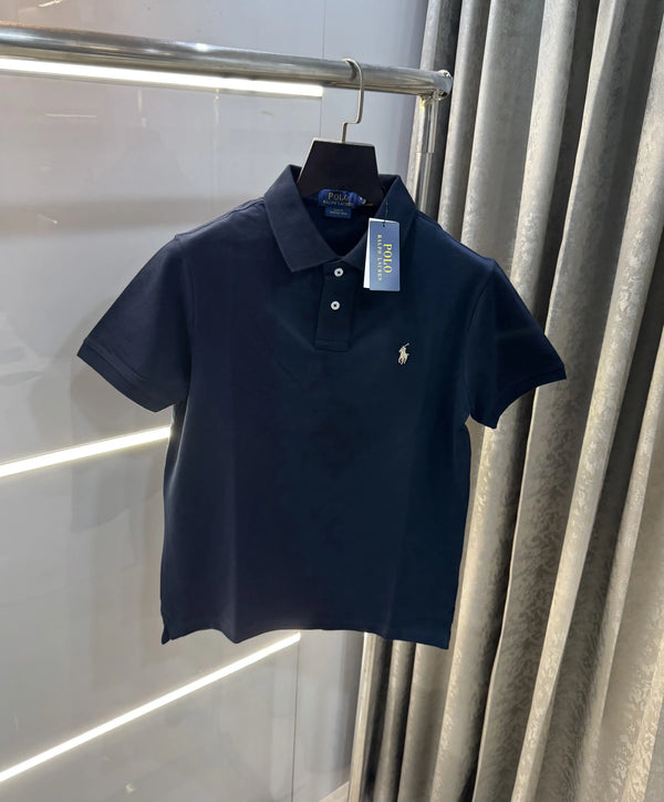 Ralph Lauren Navy Blue Embroidery Logo premium Polo T-shirt