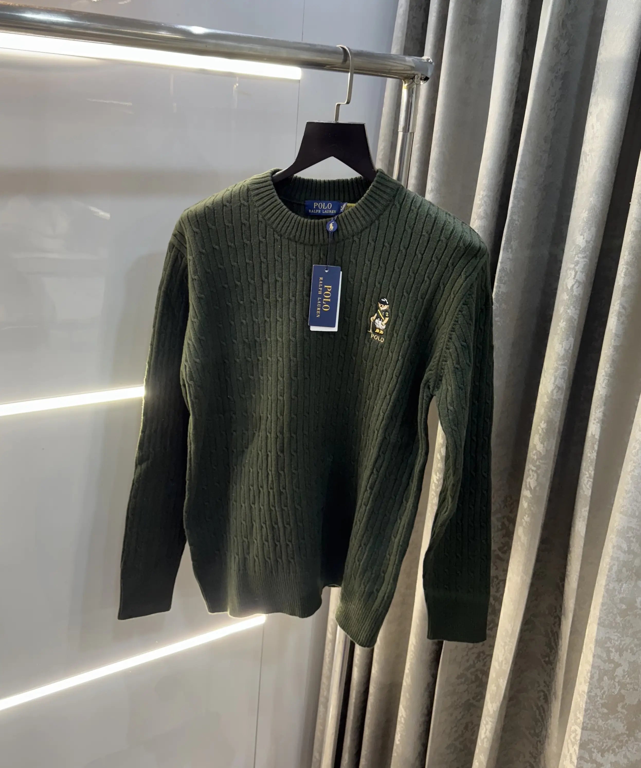 Ralp.h  Laure n Olive Green Teddy Edition Imported Pull Over Secondary image