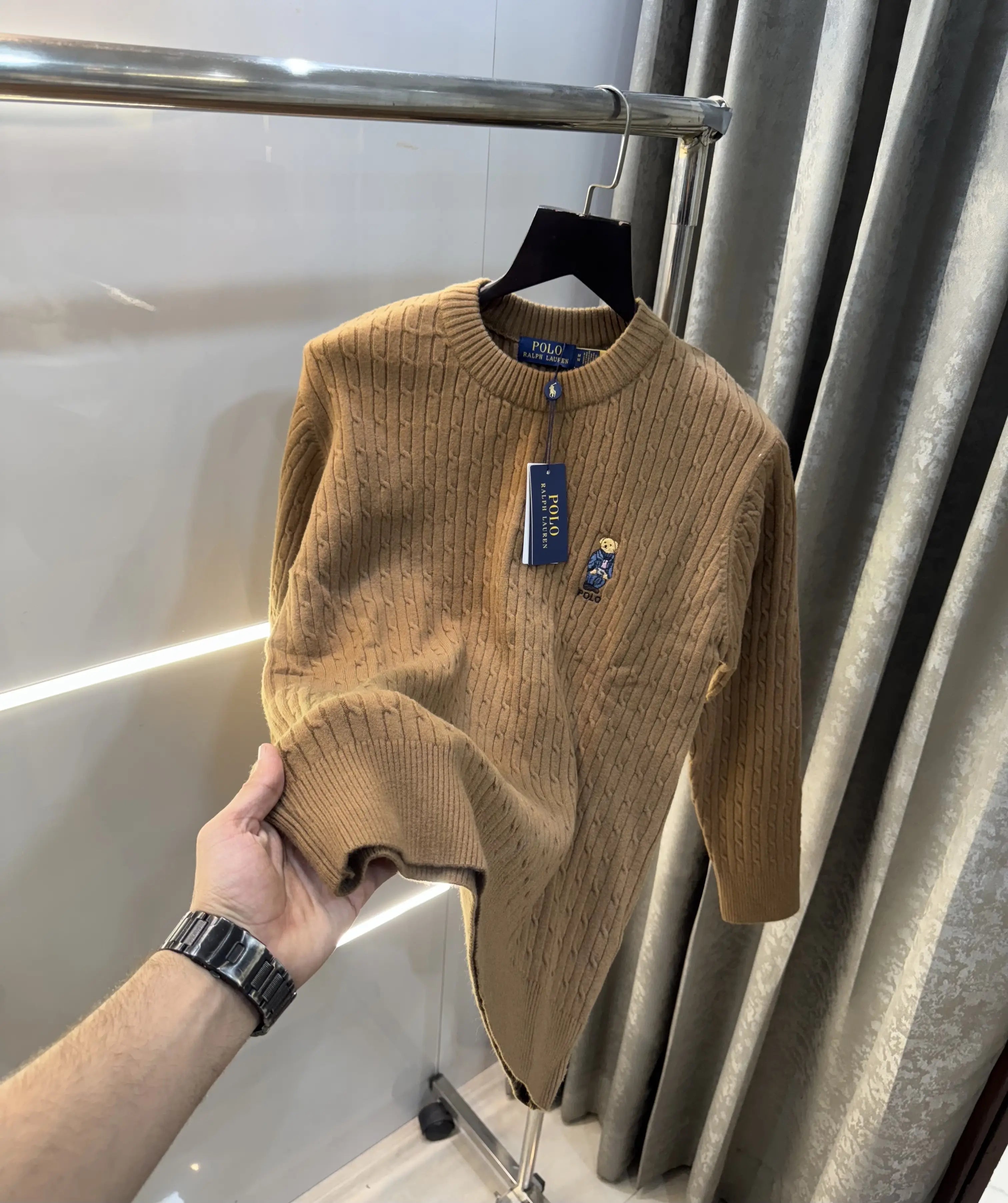 Ralp h  Laure n Brown Teddy Edition Imported Pull Over Main image