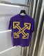Off White Purple Imported Oversized T-Shirt